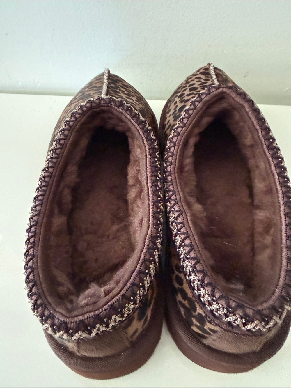 NWOB UGG Tasman Caspian Calf Hair Slipper Mules Shoes Size 9 Animal Print - Picture 3 of 6